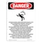 Signmission Safety Sign, OSHA Danger, 5" Height, Hazard Electric Shock, Portrait OS-DS-D-35-V-2552 - alternate 1